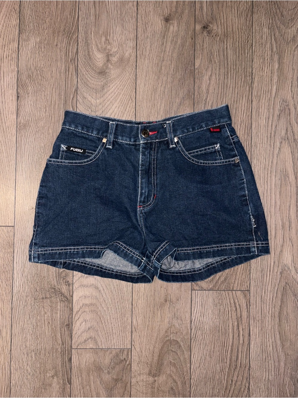 FUBU Dark Blue Denim Jean Shorts